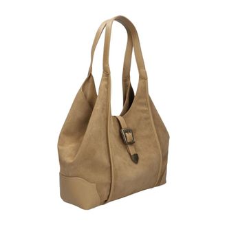 Hispanitas Dames Schoudertassen Bi264939 - Dames - Tassen - Beige - Maat: ONE Size Su&egrave;de