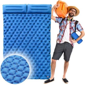 OEM Colch&oacute;n Doble Colchoneta Almohada Inflable Turista Grande Fuerte