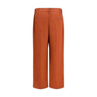 Brunello Cucinelli Womens Brown Viscose Casual Pants