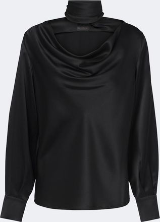 Max Mara Blusa Elegante de seda con lazada