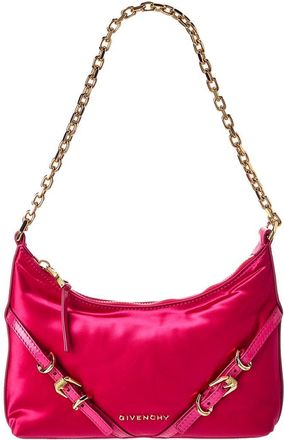 Givenchy Voyou Party Satin & Leather Shoulder Bag