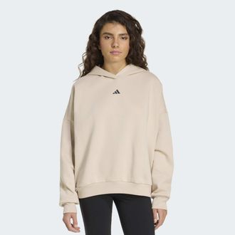 adidas Sweatshirt ADIDAS SPORTSWEAR 3-STREIFEN STUDIO HOODIE, Damen, Gr. XXL, crystal linen, Obermaterial: 70% Baumwolle, 30% Polyester, normal, V-Ausschnitt