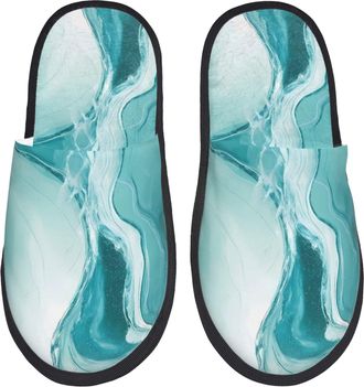 Generic House Slippers Teal Teal 1(1) Unisex Slippers Non-Slip Anti-Slide Slipper For Travel Winter Home M