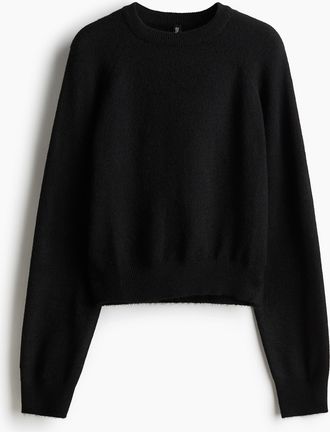 H&M Short fine-knit jumper - Schwarz