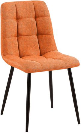 Clp Silla con patas de metal y asiento en Tela Naranja