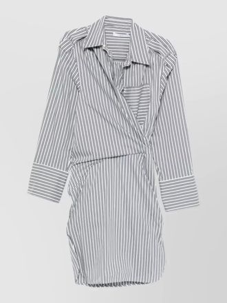 Iro lazul striped cotton wrap shirt dress