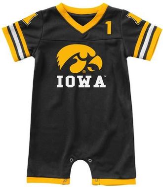 Colosseum Infant Colosseum Black Iowa Hawkeyes Bumpo Football Romper at Nordstrom, Size 0-3M