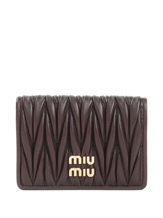 Miu Miu Matelassé portemonnee - Bruin