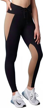 YEAR OF OURS Two-Tone Football Legging In Black/doe