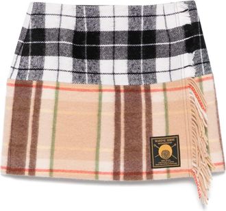 Marine Serre tartan mini skirt - women - Wool/Acrylic/Nylon/Viscose - 40 - Black