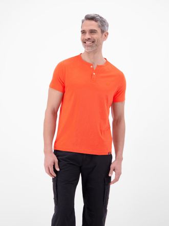 Lerros Kurzarmshirt LERROS, Herren, Gr. XXL, vivid rot, Single Jersey, Obermaterial: 100% Baumwolle, bestickt, unifarben, normal h&uuml;ftbedeckend, Rundhals, Shi