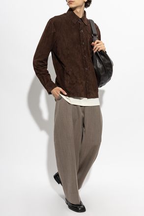 Arma Suede Shirt Dino, Mens, Brown