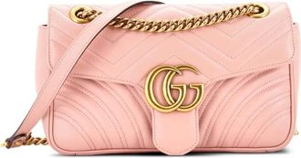 Gucci GG Marmont Flap Bag Matelasse Leather Small crossbody bag - Rosa
