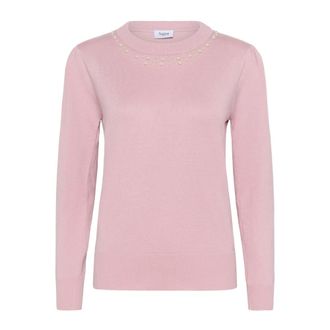 Saint Tropez Roze Nectar Pullover met Mooie Kralen - Dames - Truien - Roze - Maat: XS Viscose