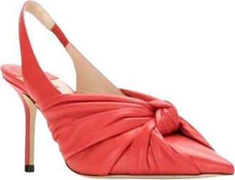 Jimmy Choo London Red Leather Annabell Sling back Pumps Size 37
