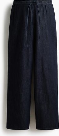 H&M MAMA Denimhose mit Kordelzug - Blue
