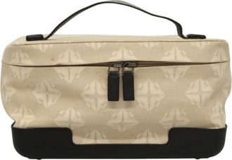 Bottega Veneta Beige Canvas Clutch Bag (Pre-Owned)