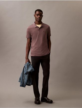 Calvin Klein Mens Liquid Touch Polo Shirt - Grey - 2XL