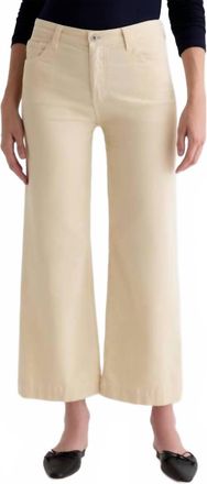 AG - Adriano Goldschmied Saige Wide Leg Crop Jean In Opal Stone