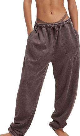 Free People Slow it Down Cotton Blend Joggers in French Toast at Nordstrom, Size X-Large