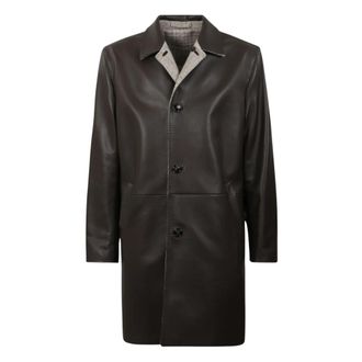 Kiton Cappotto - Heren - Mantel - Bruin - L - Jassen