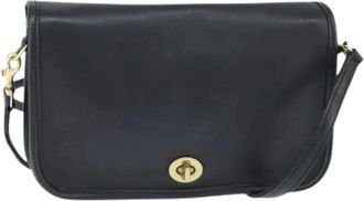 Coach Pre-owned Cross Body Bags, female, Black, Size: ONE SIZE Pre-owned Leather Cross Body Bag