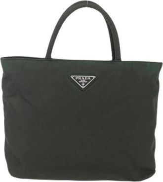 Prada Pre-owned Nylon Tote Bag - Dames - Vintage Shopper - Groen - ONE Size - Nylon - Vintage