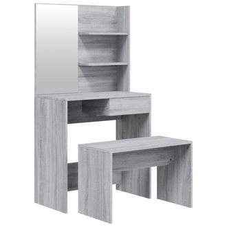 vidaXL Juego De Tocador Color Gris Sonoma 74,5x40x141 Cm Vidaxl