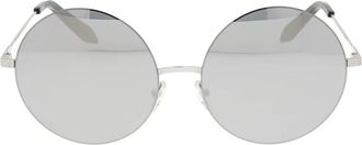 Victoria Beckham Stijlvolle zonnebril- Supra Round Design - Dames - Zonnebrillen - Grijs - ONE Size - Accessoires