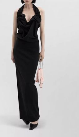 Magda Butrym draped halterneck maxi dress