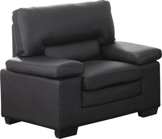 Vente-Unique Sill&oacute;n de piel de b&uacute;falo MIMAS - Negro