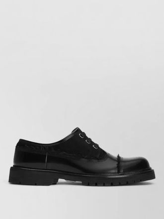 Dolce & Gabbana leather paneled derby shoes