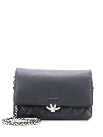 Chanel CC Box Wallet on Chain Quilted Caviar crossbody bag - Nero