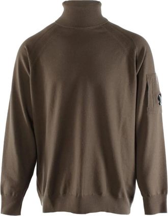 C.P. Company Bruine Wolmix Heren Trui - Heren - Coltruien - Bruin - 2XL - Wol - Truien & Vesten