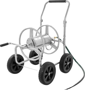 OEM Carrete Para Manguera De Jard&iacute;n, Acero Resistente, Ruedas De Poliuretano De 25 Cm (10), 76 M (250 Pies)