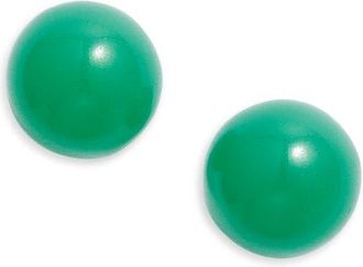 Clare Vivier Le Bead Stud Earrings in Emerald at Nordstrom