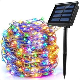 OEM Guirnalda De Luces Solares Para Exteriores, 200 Led, 8 Modos, 22 M, Decoraci&oacute;n Navide&ntilde;a Solar, Resistente Al Agua Ip65, Luces Solares Para Jard&iacute;n, Bal