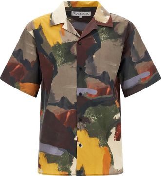 J.W.Anderson Multicolor Abstract-Print Cotton Shirt