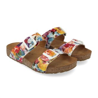 Haflinger Womens Andrea Sandals In Floral Multi