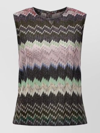 Missoni sleeveless top textured fabric zigzag pattern