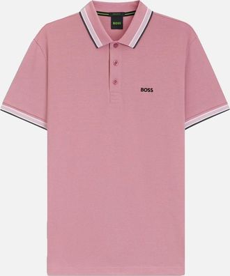 HUGO BOSS Mens BOSS Paddy Piqué Polo Shirt Light Pink - Size: 38