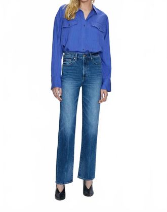 Pistola Denim Cassie Super High Rise Straight Leg Jeans In Palladium
