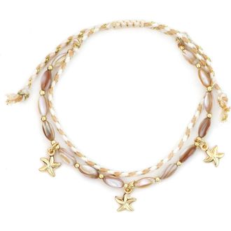 Panacea Starfish Charm Bracelet in Ivory at Nordstrom