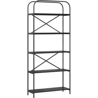 vidaXL Bookshelf Black oak 80 x 30 x 183 cm Engineered wood vidaXL