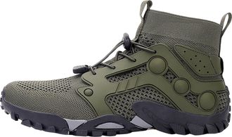 Generic Shoes for Men UK - Mens Outdoor Hiking Sneakers for Running River Trekking and Water Sports Adventure Non Slip Durable Performance Footwear Army Green