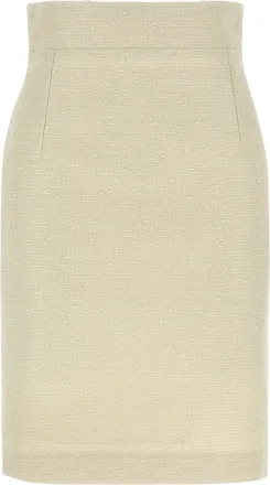 Tagliatore Beige Cotton Midi Womens Skirt