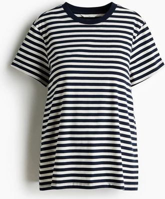 H&M MAMA Baumwoll-T-Shirt - Blue