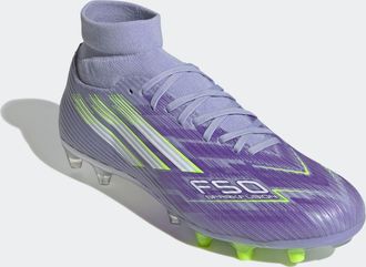 adidas Fussballschuh ADIDAS PERFORMANCE F50 SPARKFUSION LEAGUE FG/AG, Damen, Gr. 38,5, lila (violet tone, lucid lemon, lila rush), Synthetik, Textil, Schuhe 