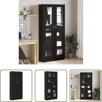 vidaXL Armadio moderno - Armadio per Libri Rovere nero 82,5 x 30,5 x 185 cm