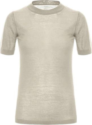 Malo Girocollo - Dames - Cashmere truien - Beige - 2XS - Kasjmier - Truien & Vesten